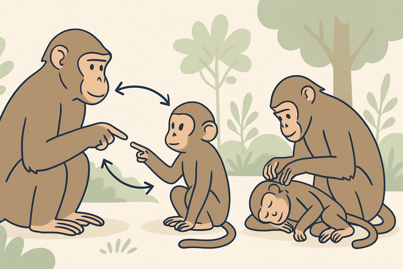 Cultural Transmission of Behaviors in Primate Groups